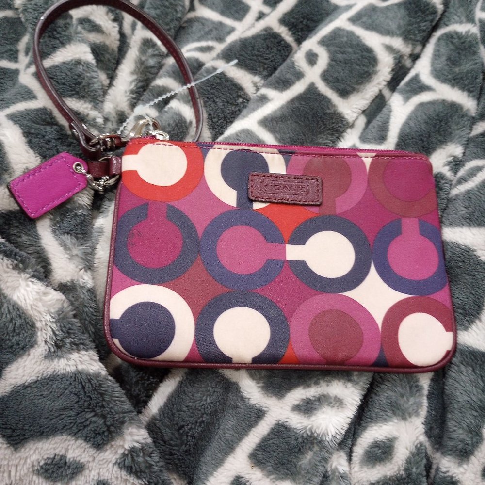 Colorful Coach wristlet